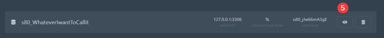 Click the eye symbol. Click the eye symbol.