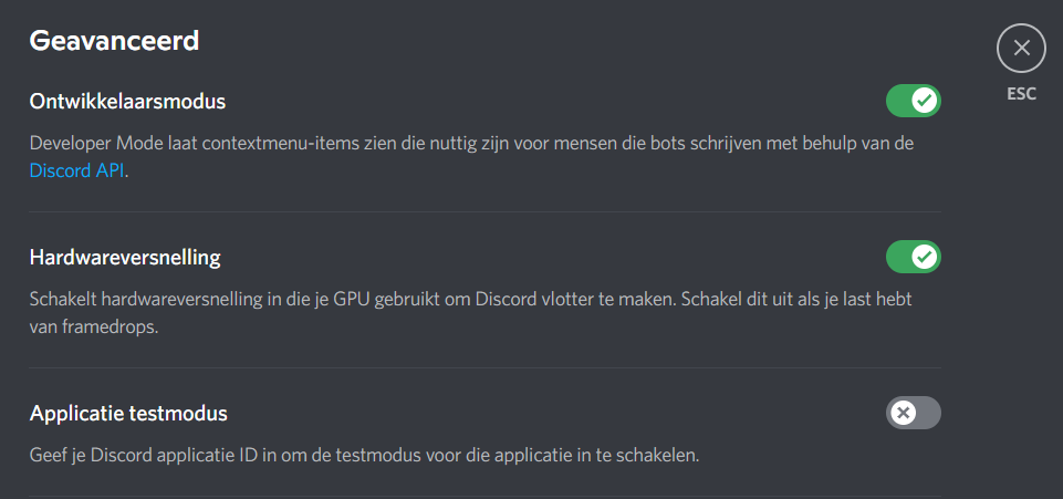 Ontwikkelaarsmodus Ontwikkelaarsmodus