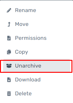 Unarchive files
